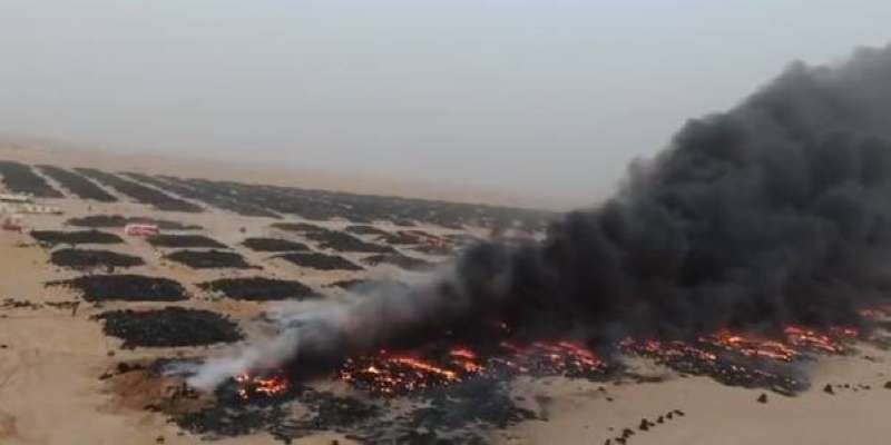 «الإطفاء» تعلن السيطرة على حريق مردم الإطارات 