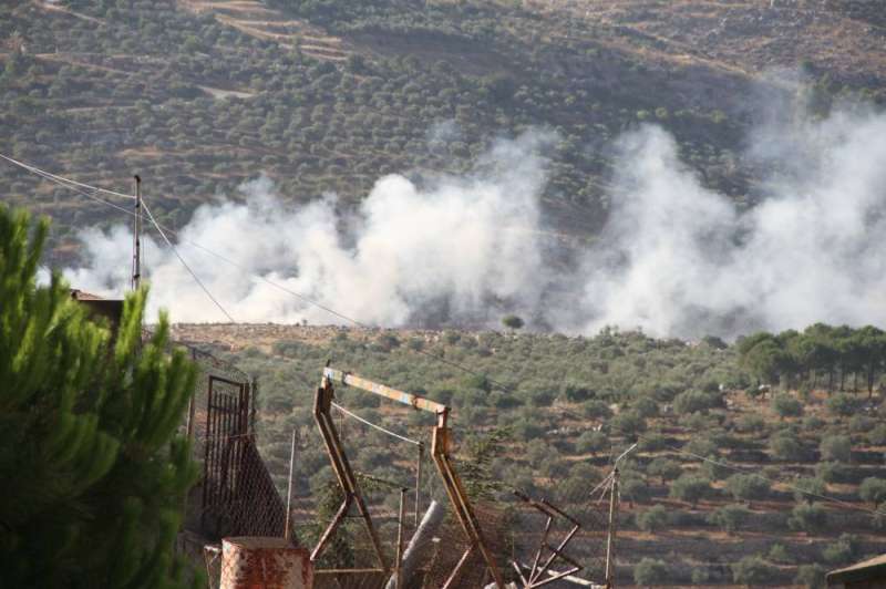 دخان غارة إسرائيلية على منطقة راشيا الفخار (شينخوا)