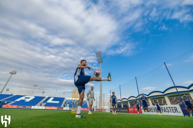 نيمار خلال تدريب الهلال الأخير