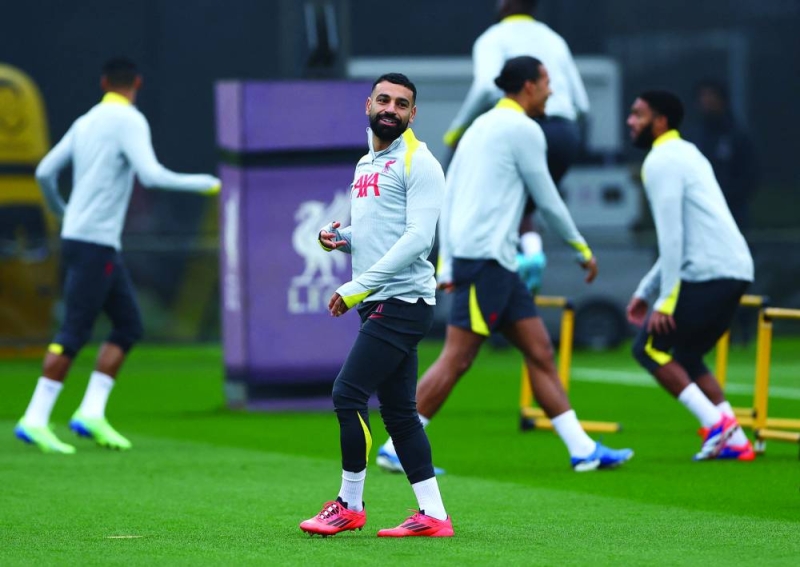 


محمد صلاح خلال تدريبات ليفربول	 (رويترز) 